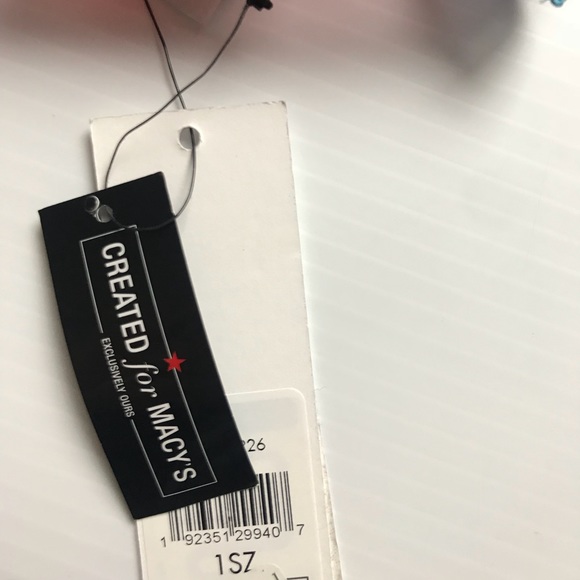 Calvin Klein colorblock blue silky scarf - Picture 3 of 7